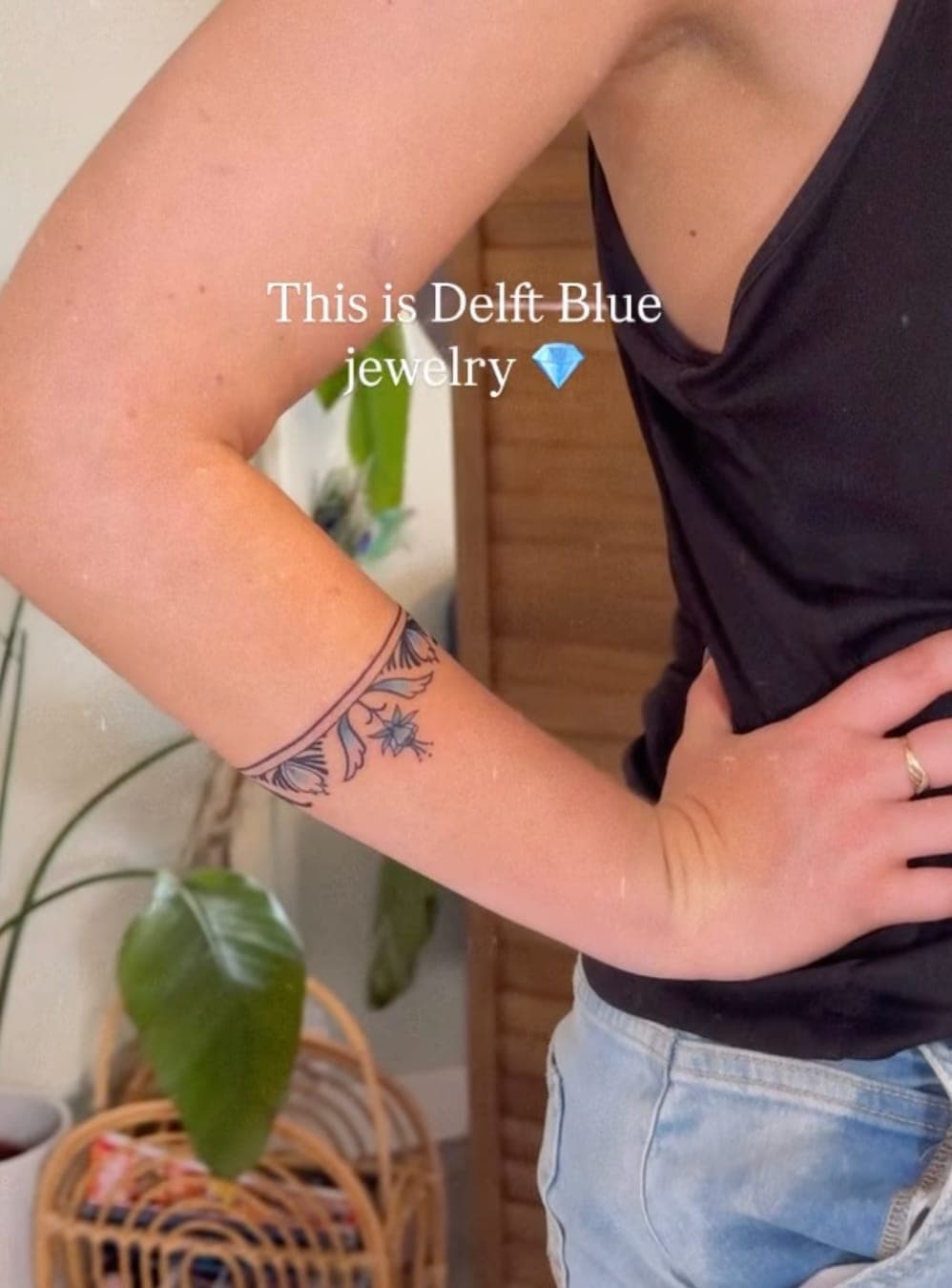 Delft Blue tattoo, jewelry inspired